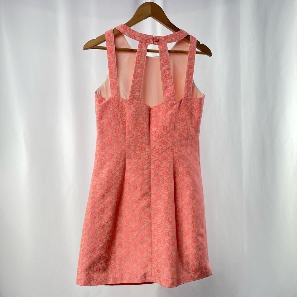 Jade Melody Tam Printed Sleeveless Mini‎ Dress in Pink Tan Size Small - Picture 2 of 5